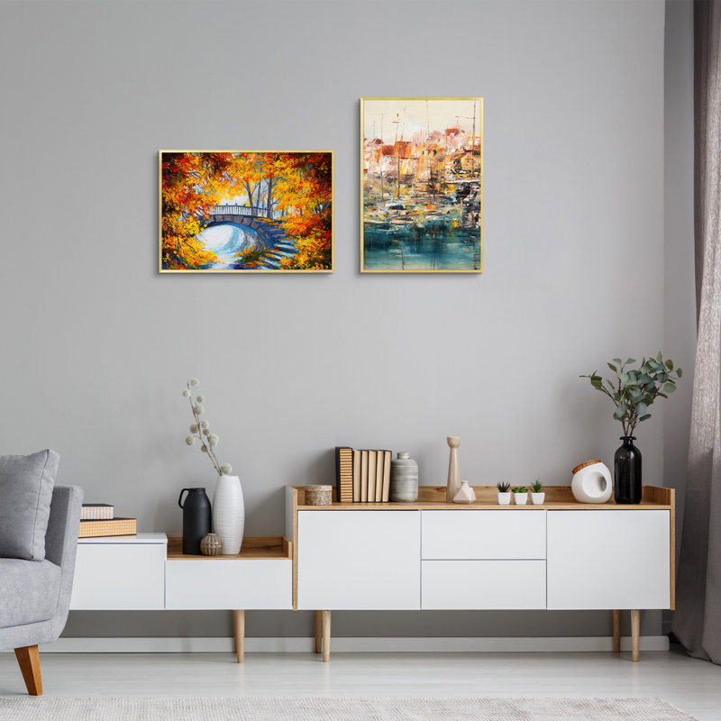 Cadre en métal avec plexiglas - Basics by Wayfair ™, Doré, 16 po x 24 po