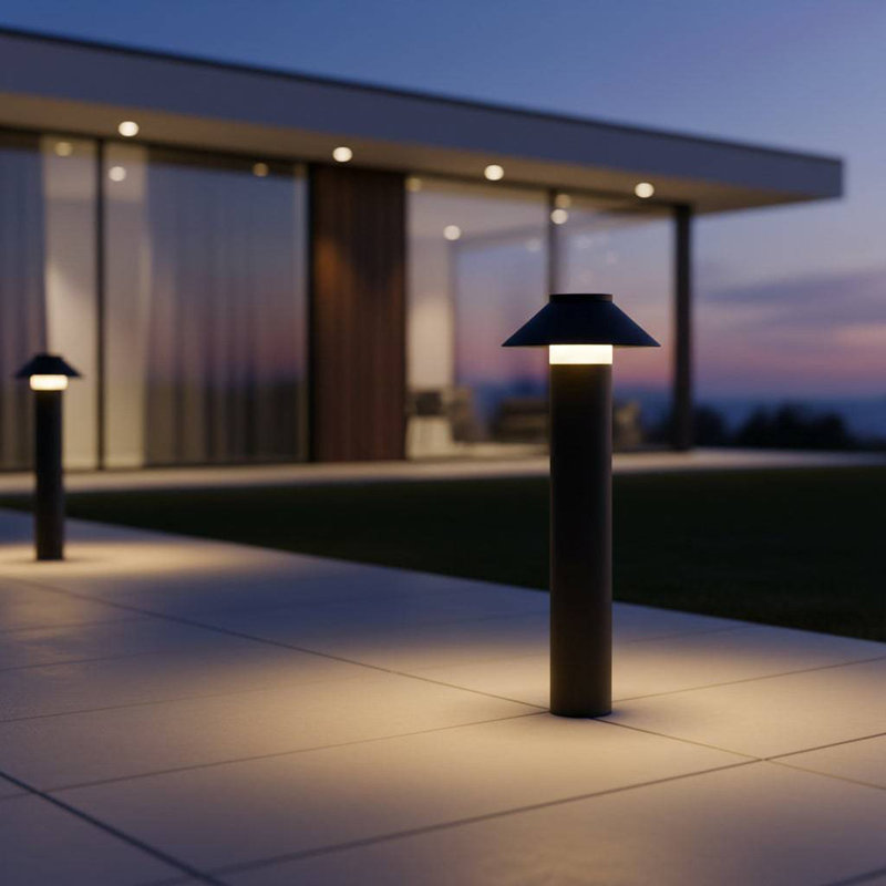 UltraBeam 9 Watt LED Black Landscape and Driveway Bollard Light, 66.6cm H x 25cm W x 25cm D
