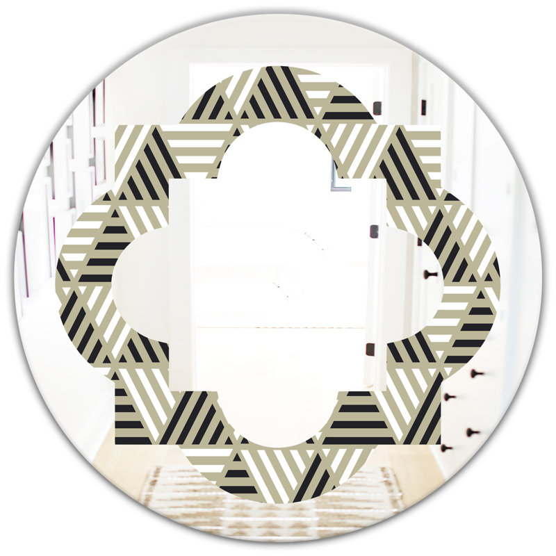 Miroir mural éclectique Quatrefoil, H 31,5 po x l po