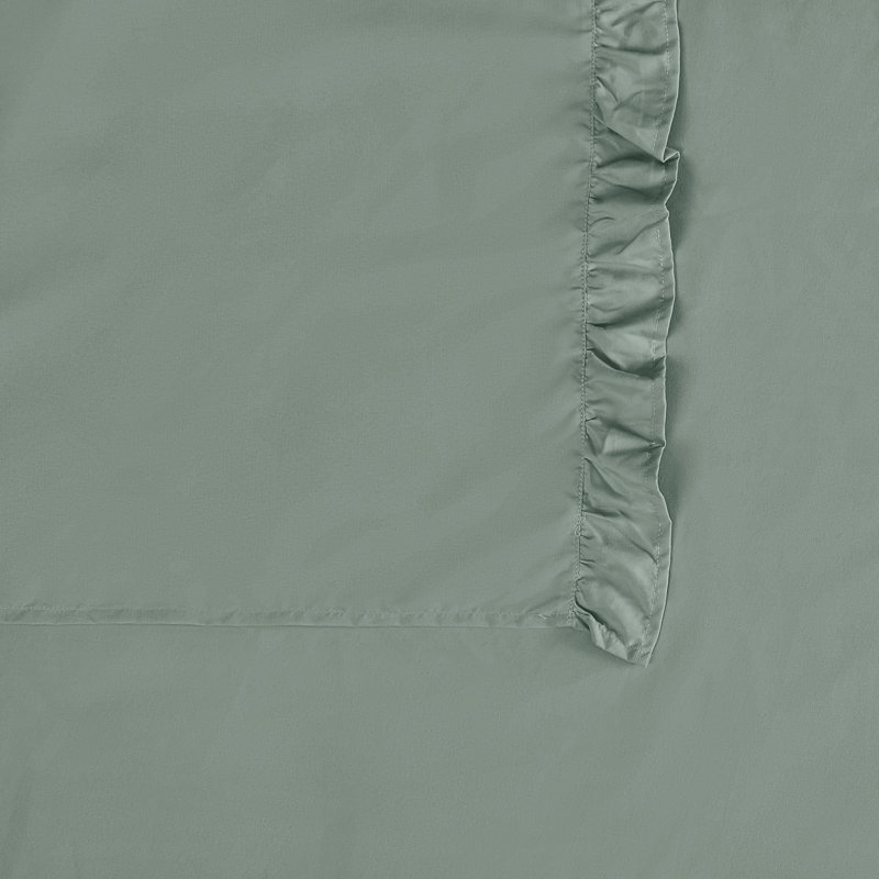 Truly Soft Solid Ruffle Sheet Set, Queen, Green