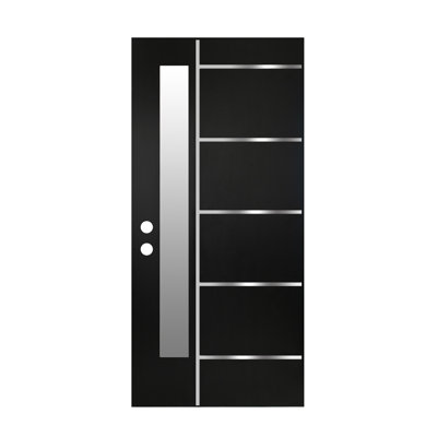 36 in. x 80 in. Frosted Glass Fiberglass Exterior Door Slab