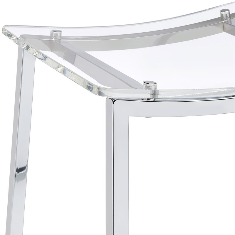 Tabouret de comptoir Staten Chrome sans dossier (chaises de salle à manger uniquement)
