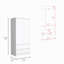 Armoire 2 tiroirs, porte double, tringle-129488555