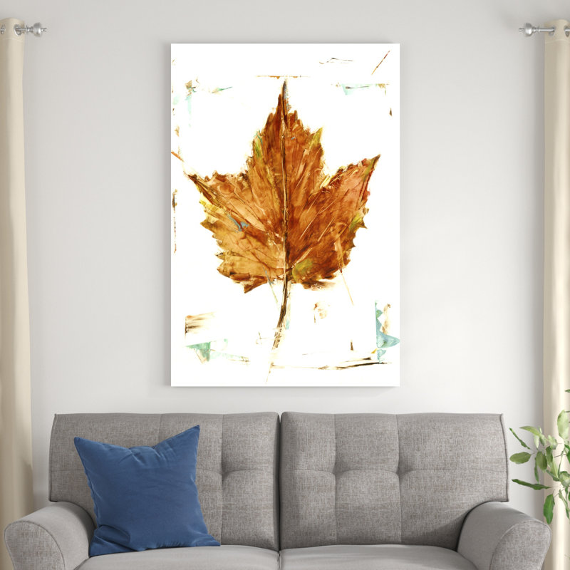 " Autumn Leaf Study I " Painting Print, 48" H x 32" W