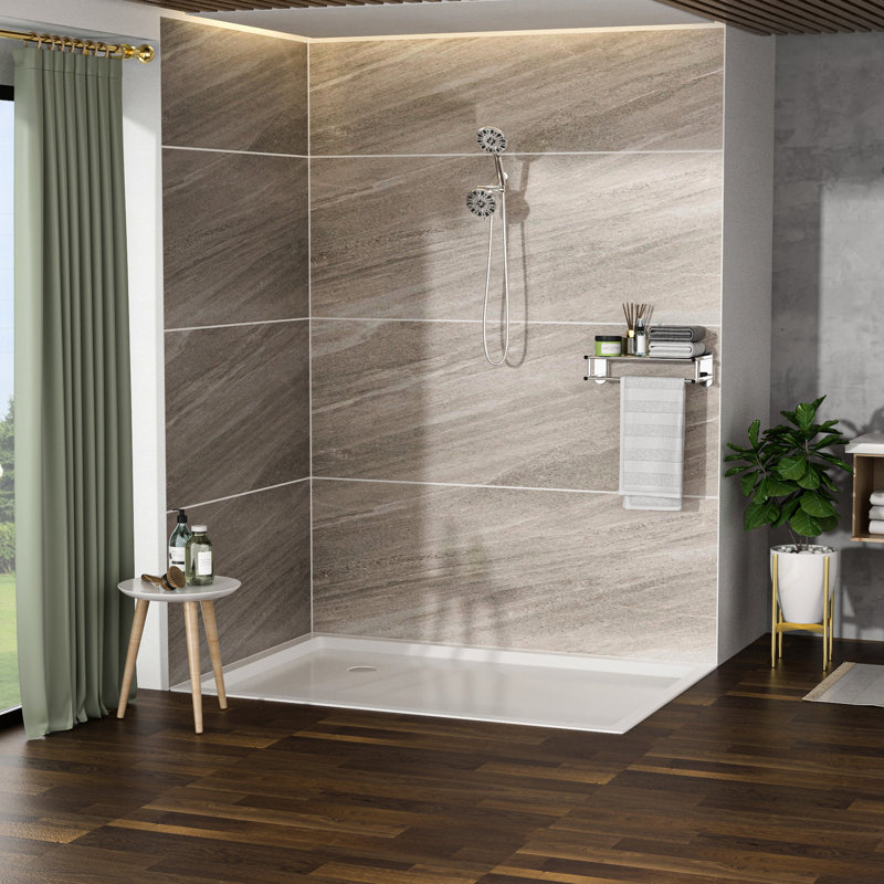 Ensemble de pomme de douche double avec pomme de douche à jet de 4,7 po et système portatif à 7 po