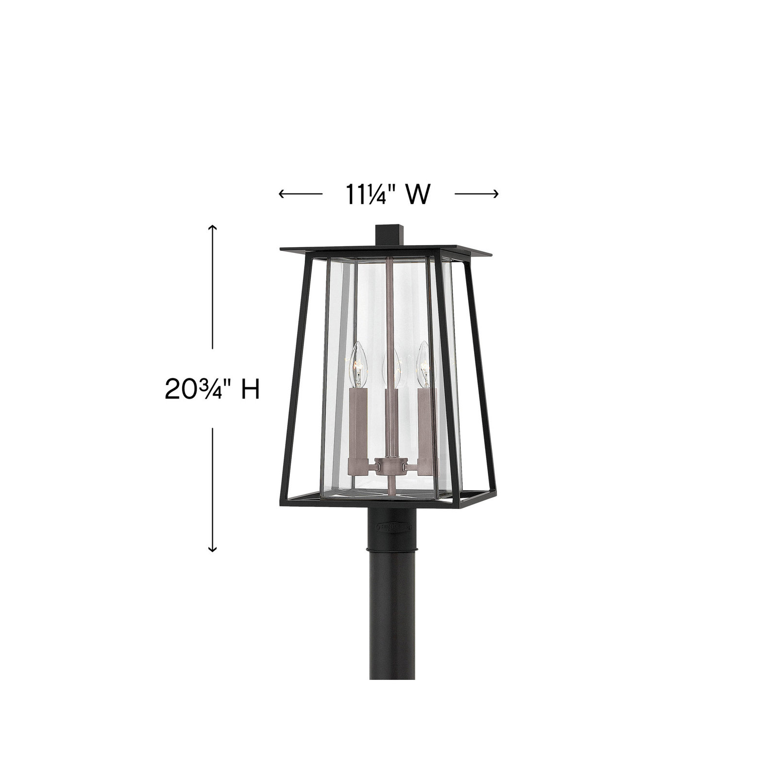Metal Outdoor Lantern Head, Black/Bronze