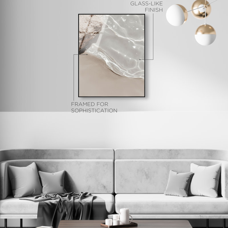 Crystalline Ripples High-Gloss Frameless Acrylic Glass Wall Art Landscape & Nature Print by Oliver Gal, Ready to Hang, 16 x 20