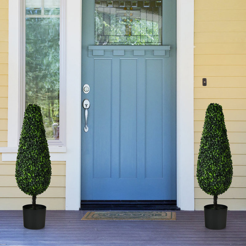 34'' Faux As Pic Topiary in Pot