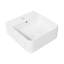 Lavabo de salle de bain rectangulaire mural avec trou de trop-plein l 15,7 "x P 16,5"