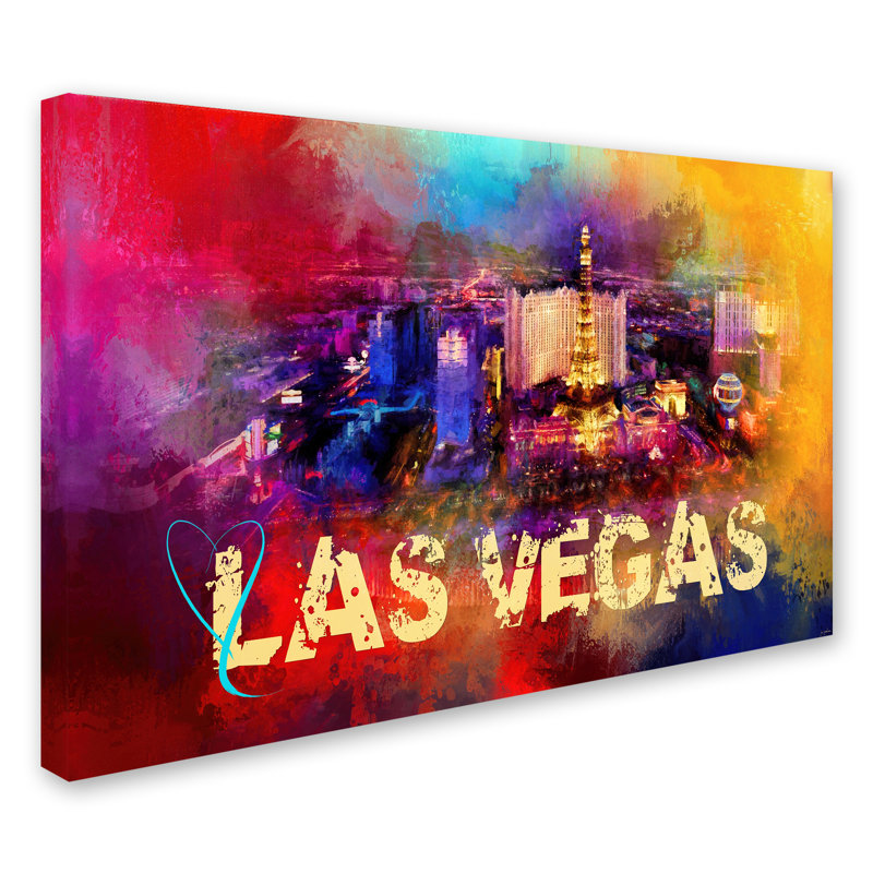 «Sendre Love to Las Vegas» par Vidur, impression sur toile tendue, H 12 po x l 19 po