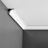 Moulure couronnée en polyuréthane blanc apprêté 1-7 / 8 po x 1-5 / 8 po x 78-3 / 4 po