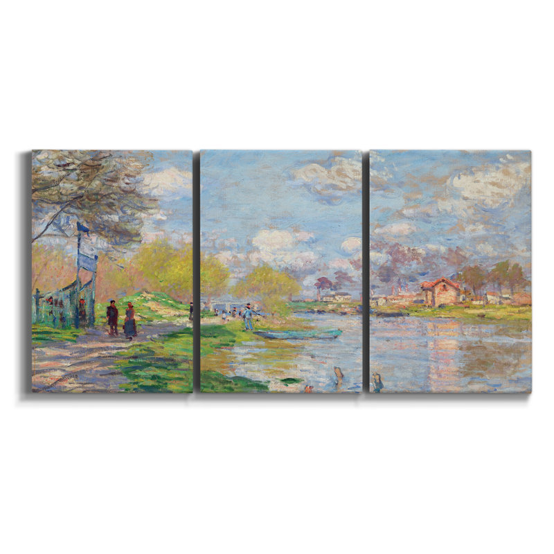 " Summer Sanctuary " 3 - Pieces, 48" H x 96" W x 2" D