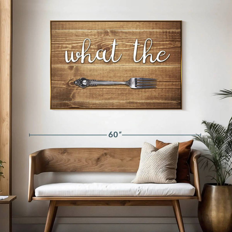 What The Fourche, 46 po x 31 po, Cadre flottant doré