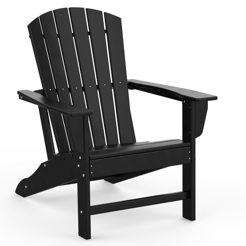 Alvertia Outdoor Adirondack Chair, Black