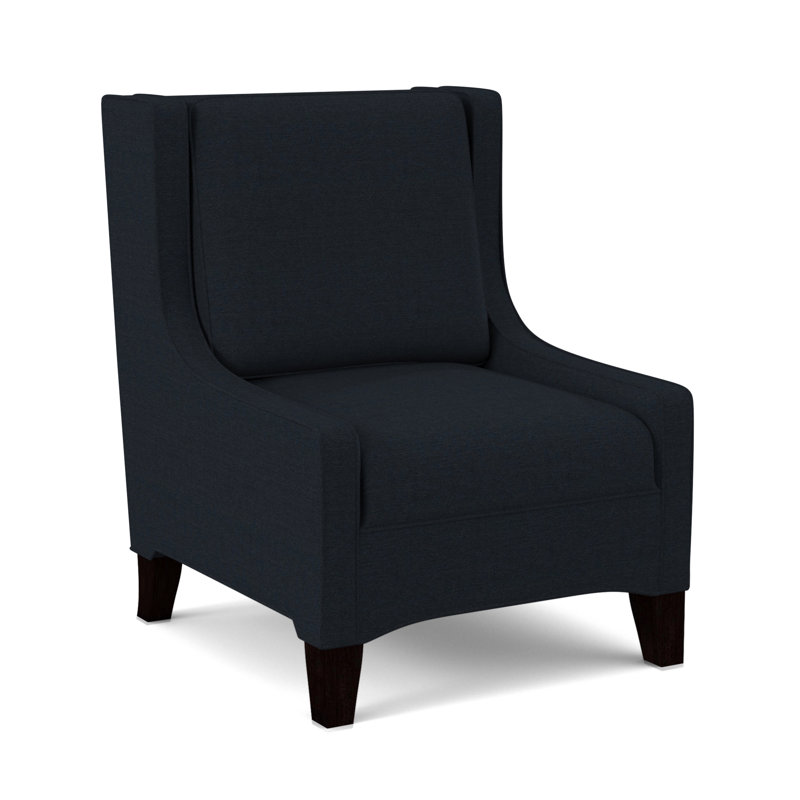 Fauteuil de chambre l 26 po Lucy, Bleu marine antique