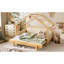 Lit simple en bois dans une cabane dans un arbre avec rails à coussin souple, pour enfants, adolescents, filles, garçons, blanc