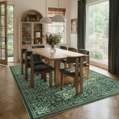 Tapis lavable Lahome, tapis floraux rétro pour le salon, tapis botanique de ferme doux et antidérapant