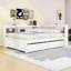 Lit de jour double en L avec ports de chargement USB, tiroirs de rangement et tablettes-99094078
