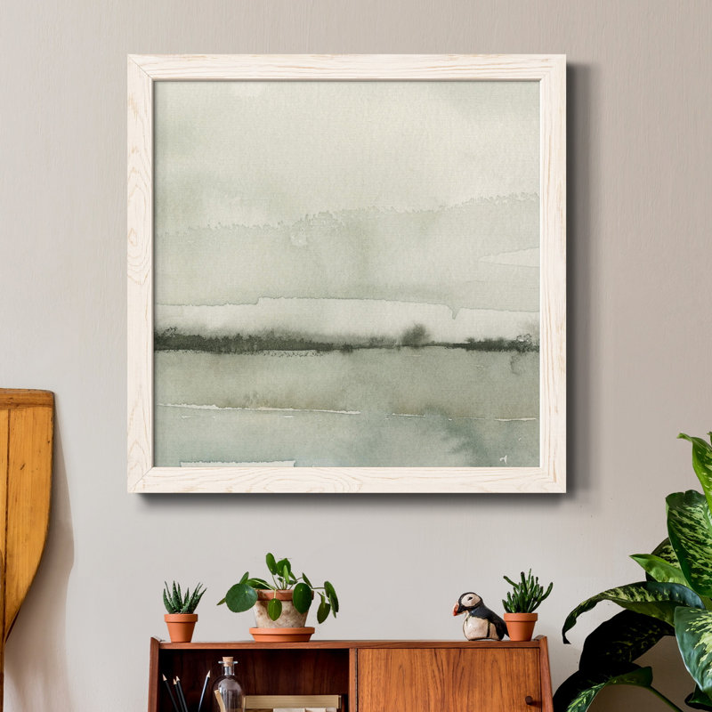 Toile encadrée «I» de Winter Reflections - prêt à accrocher, H 27,5 po x l 27,5 po x P 1,5 po, Cadre blanc