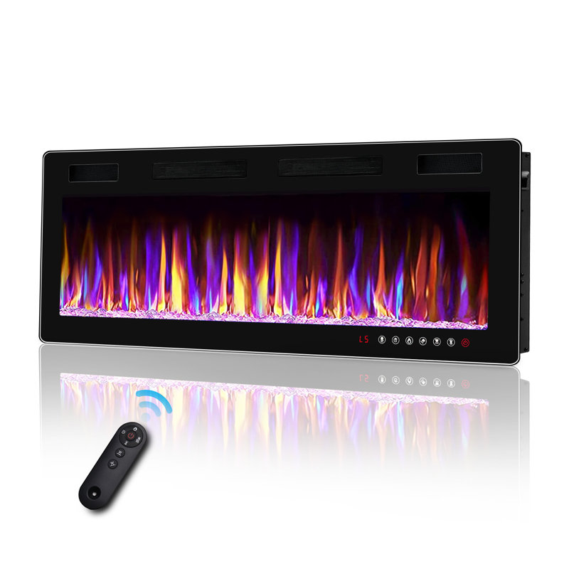 Alais Symple Stuff Black Electric, 18.11" H x 50" W x 3.85" D
