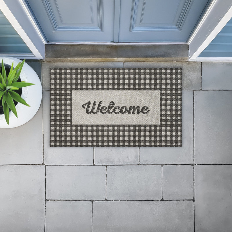  Tapis de porte Farming Welcome Gingham