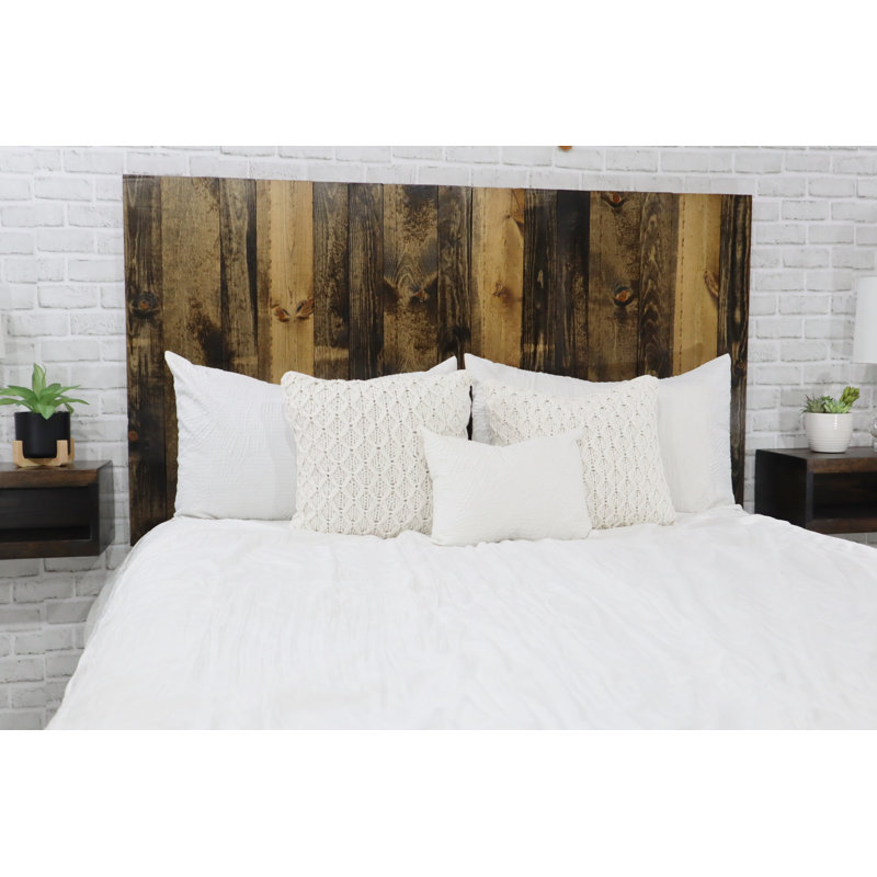 Davel Solid Wood Headboard, Full / Double, Dark Brown