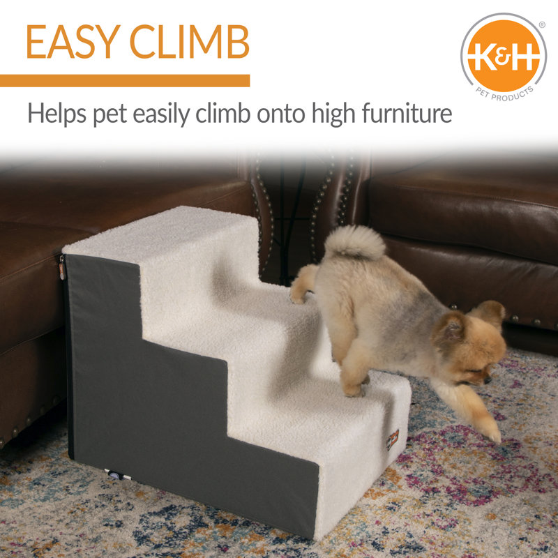 Escalier pour animal 3 marches K&H, Gris