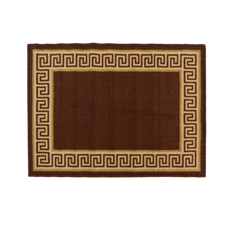 Tapis bordé antidérapant à poils courts