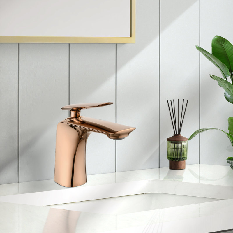 Single-Hole Bathroom Faucet, Rose Golden