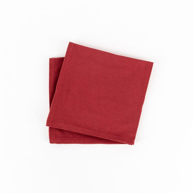 Serviette 100% coton Azalaya, Rouge