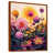 Toile avec cadre flottant brun