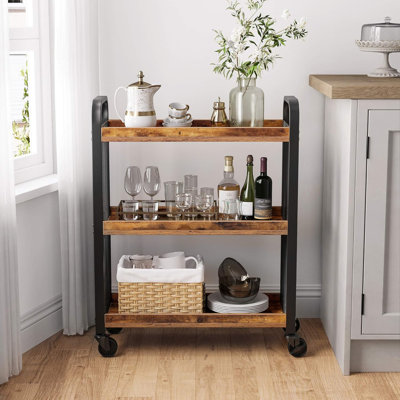3-Tier Rolling Storage Cart With Wheels
