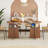 62" Oval Dining Table For 4-6, Wooden Mid-Century Kitchen Table
