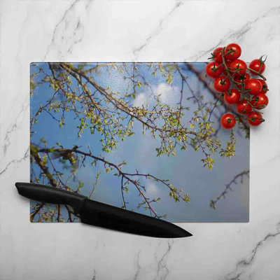 Tree Branches  Sky Glass Chopping Board