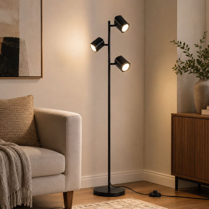 Smart Tree Floor Lamp with Rotatable Lights and RGBIC LED