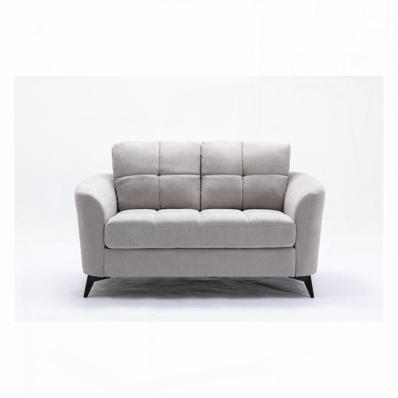 Causeuse en tissu tissé, Gris clair