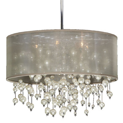 Leal 6 - Light Dimmable Drum Chandelier