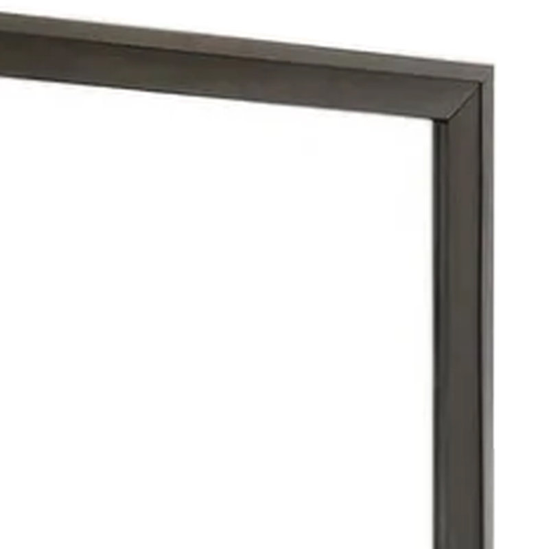 Miroir de commode Fema, cadre biseauté 35 pouces, bois brun