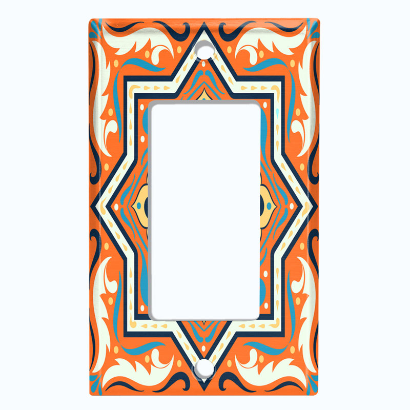 Plaque murale berçante Elegant Tile 1-Gang, Orange