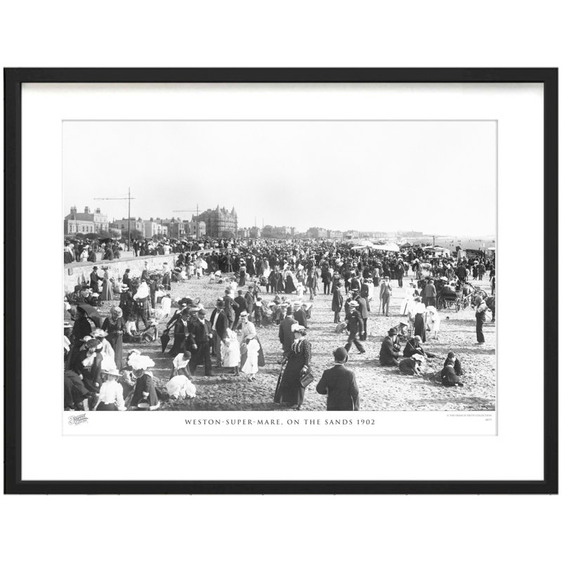 Weston-Super-Mare, On The Sands 1902 - Single Picture Frame Print, 40cm H X 50cm W x 2cm D