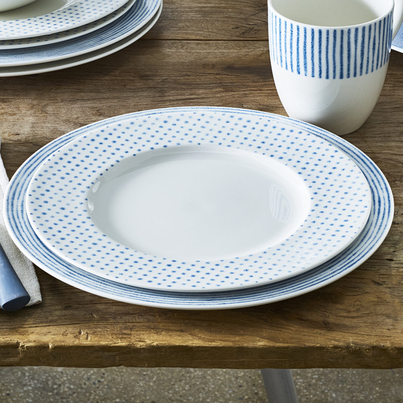 Noritake Hammock 12-Piece Dinnerware Set  - Rim, Service for 4, Blue