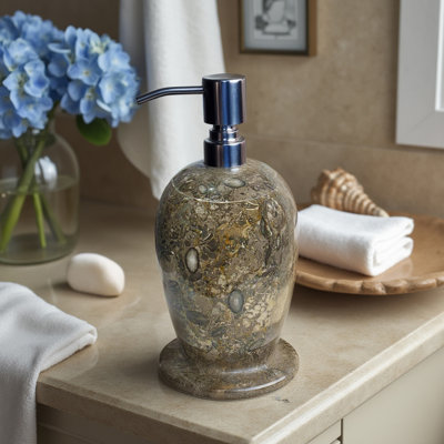 Distributeur de liquide en marbre Natural Parfait pour le savon, la lotion ou le désinfectant. Apportez une touche de luxe à votre routine quotidienne