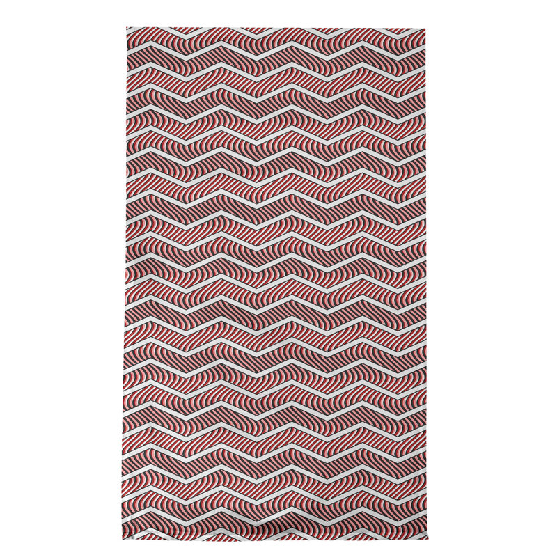 Stephenie Tea Towel Kitchen Towel, White/Pink/Brown, Cotton Twill