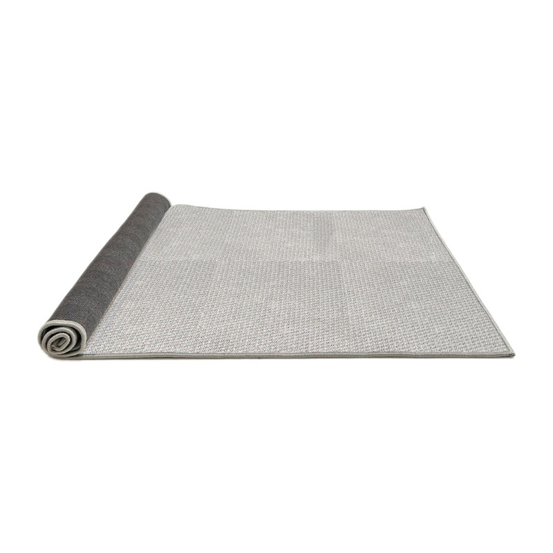 Tapis blanc cassé à motif, Rond 7 pi