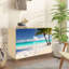 Buffet buffet avec rangement Magnifique cocotier blanc tropical avec 2 portes pour le salon et la cuisine