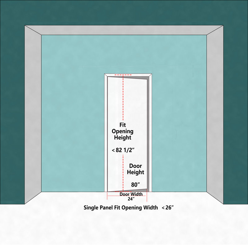 Porte intérieure à dalle - 1 panneau de porte en panneau de fibres à densité moyenne pré-peint avec poignée, quincaillerie non incluse