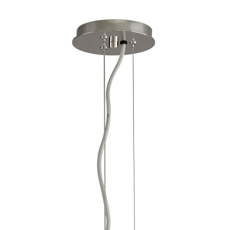 Calligraphy 2 - Light Unique Geometric LED Chandelier, 31.25" H x 34" W x 34" D, Silver Leaf with Polished Stainless Accents