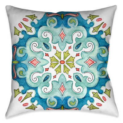 Jewel Medallion Polyester Throw Pillow