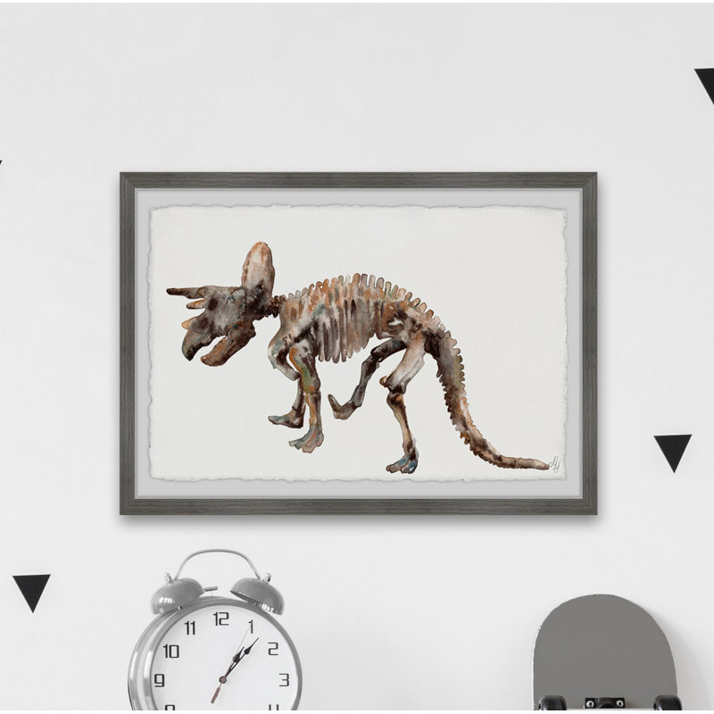 Tonya Triceratops Skeleton - Single Picture Frame Painting, 41cm H x 61cm W
