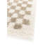 Tapscott Soft High Pile Machine Woven Chequered Beige/White Rug-1263955842